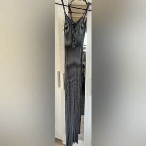 Long knit body con dress